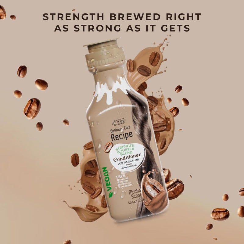 Eva Optimum Care Recipe Strength Booster Blend Conditioner Mocha Scent 350 Ml - Image 4